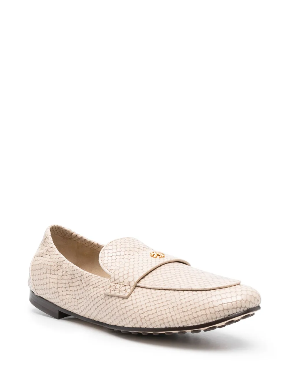 Women Tory Burch Logo-plaque Leather Ballerina Shoes - Image 2